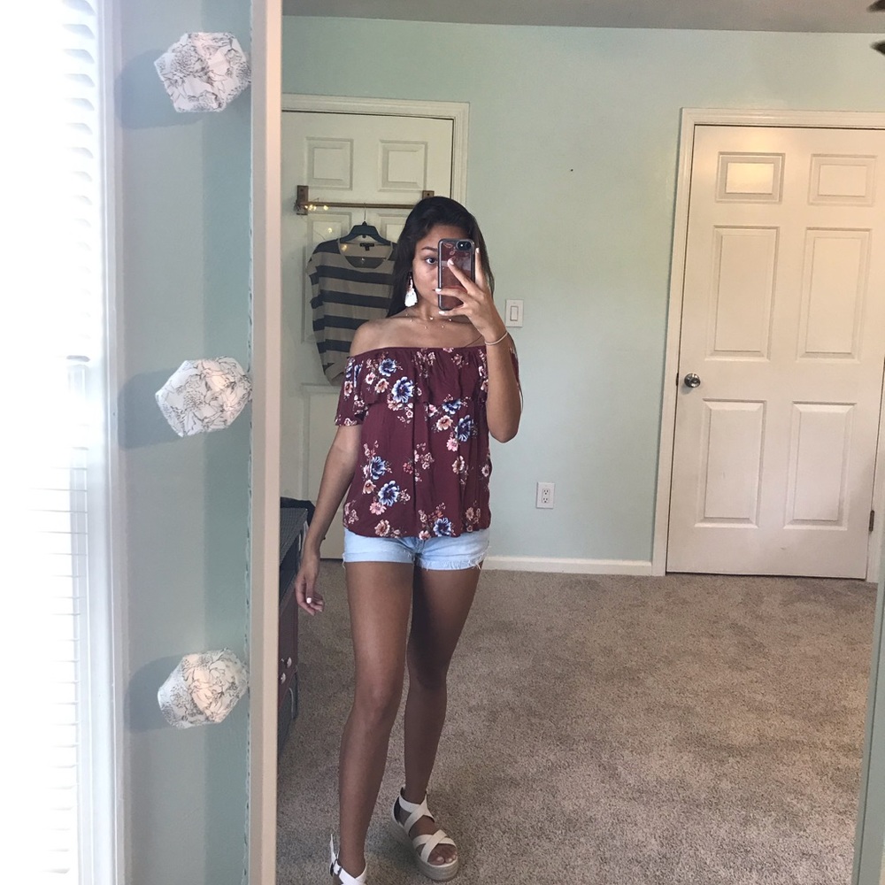 Tilly’s Off The Shoulder Floral Top
